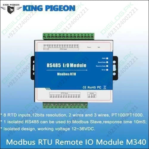 Modbus Slave Rtd Remote I/o Module Data Acquisition 8