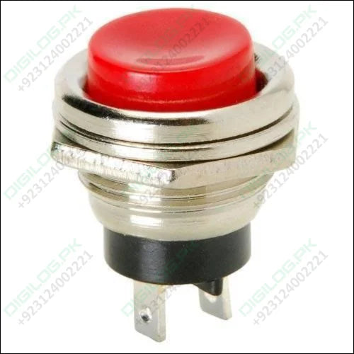 Red Momentary Spst Cap Push Button Switch Ac 6a 125v 3a