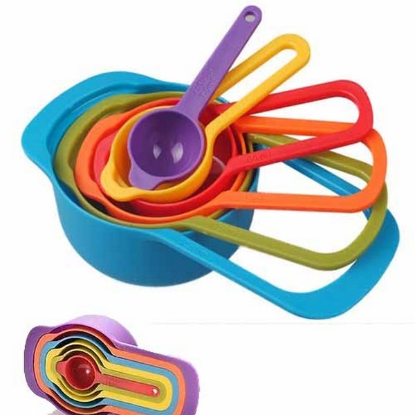 Multicolor Plastic Measuring Spoons Set