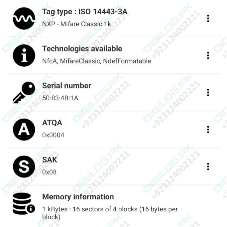 NFC Tag 13.56mhz RFID Card In Pakistan 1k Memory