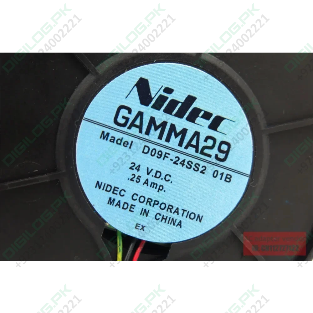 Used Nidec D09f - 24ss2 01b 9cm 9733 24v 0.25a Turbo Blower