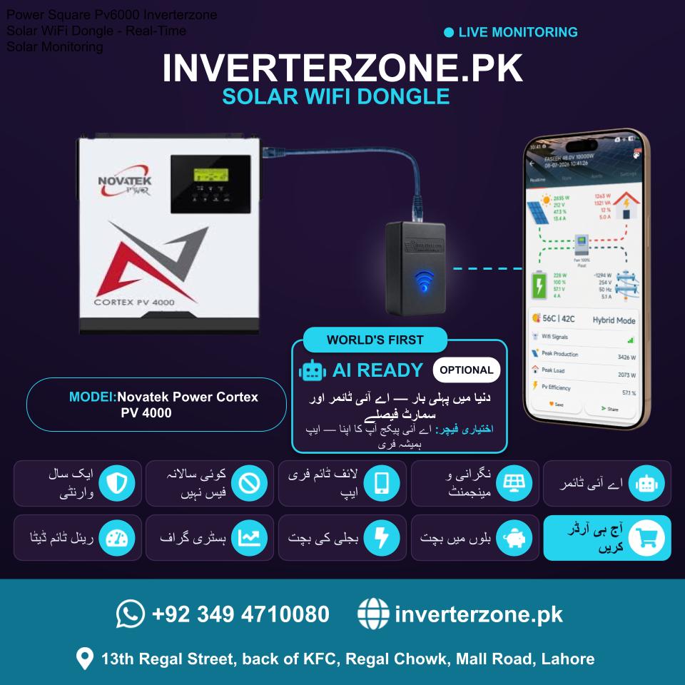 Novatek Power Cortex PV 4000 Solar WiFi Dongle - Real-Time Solar Monitoring