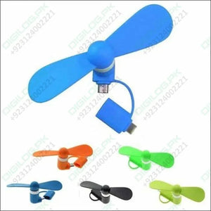 Portable 2 In 1 Mini Usb Fan For Phone Mix Color