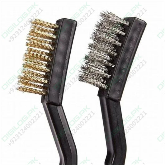 2pcs Wire Brush Stainless Steel Nylon Brass Brushes