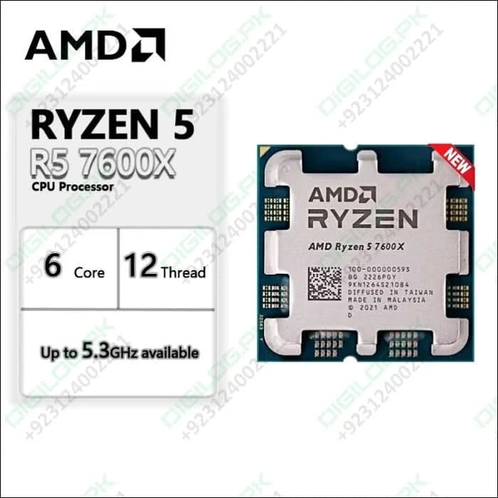 On Demand R5 7600X Processor High-Performance AMD CPU for Gaming & Productivity