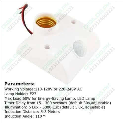 Pir Infrared Motion Sensor Led Lamp Wall Mounted Bulb