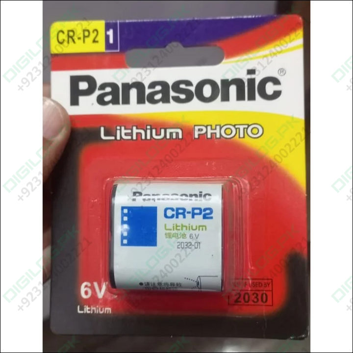 Panasonic CR-P2 Lithium Photo Battery - 6V CRP2 Battery Lithium