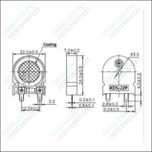 Kds-22p Piezo Buzzer u Shaped Audio Indicator 22mm x 7.0mm