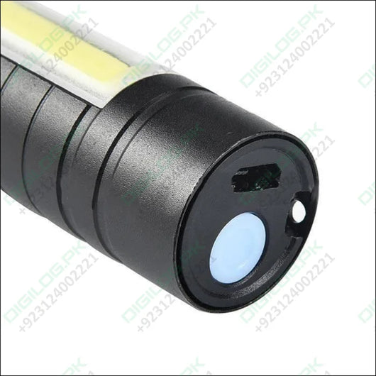 Portable Mini Telescopic Zoom Xpe Cob Led Main Light White