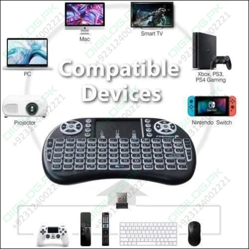 Portable Mini Wireless Keyboard Controller With Touchpad