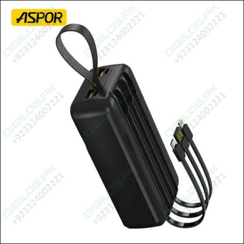 ASPOR A317 30000mAh 22.5W High-Speed Power Bank with Built-in Cable