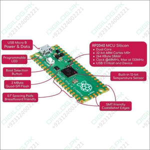 Pre Soldered Raspberry Pi Pico Rp2040 Microcontroller