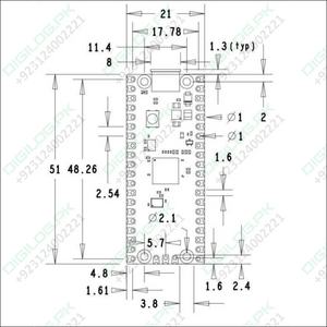 Pre Soldered Raspberry Pi Pico Rp2040 Microcontroller