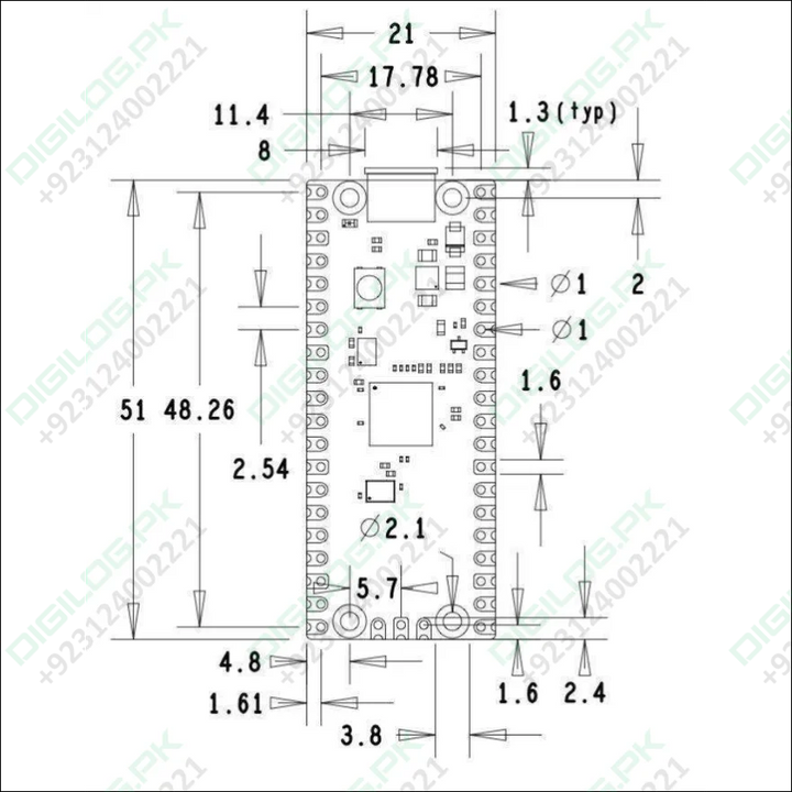 Pre Soldered Raspberry Pi Pico Rp2040 Microcontroller