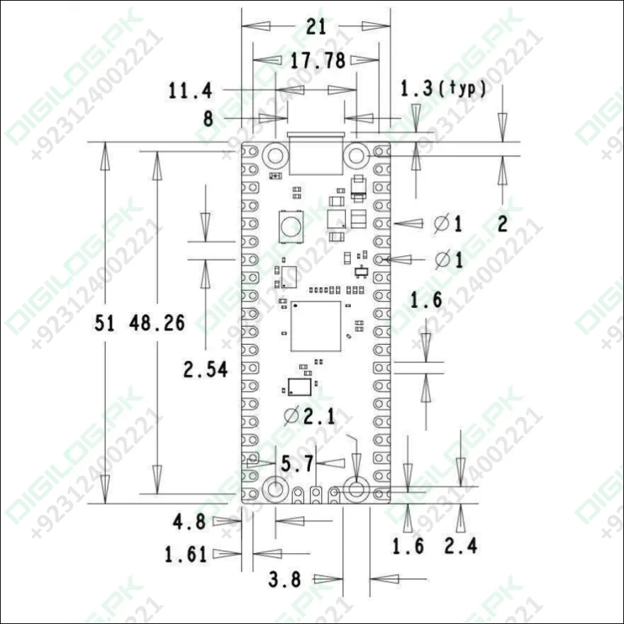 Pre Soldered Raspberry Pi Pico Rp2040 Microcontroller
