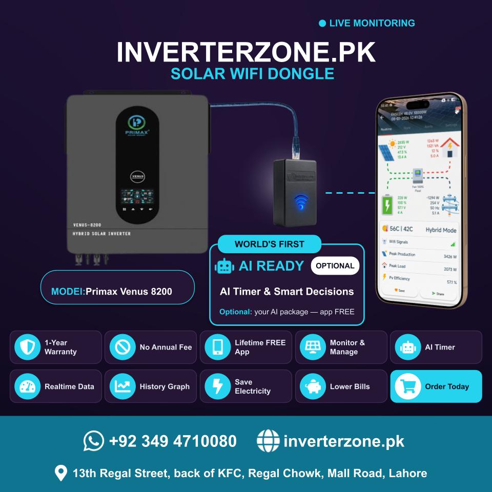 Primax Venus 8200 Solar WiFi Dongle - Real-Time Solar Monitoring
