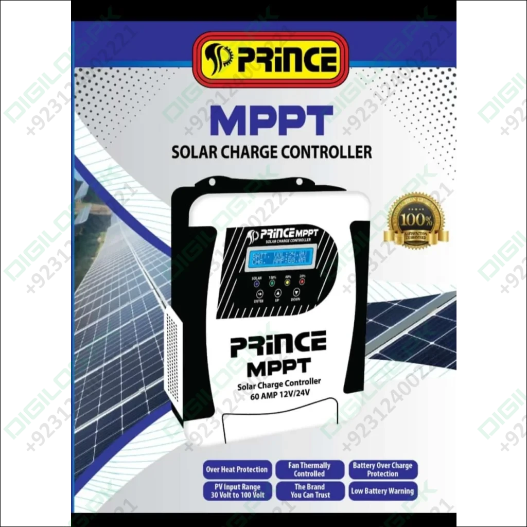 Prince 60A MPPT Solar Charge Controller With Wapda Option