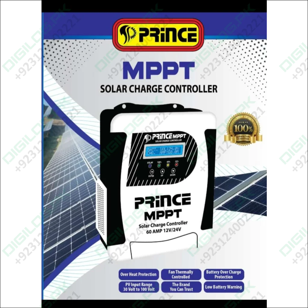 Prince 60A MPPT Solar Charge Controller With Wapda Option