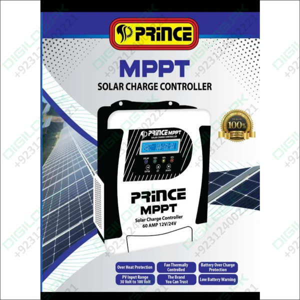 Prince 60A MPPT Solar Charge Controller With Wapda Option