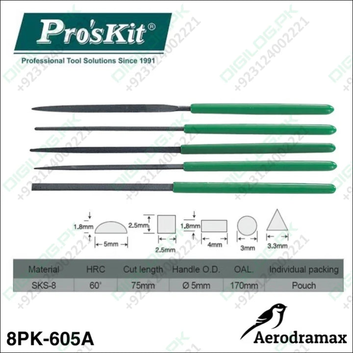 Pro’sKit 8PK-605A 5Pcs Needle File Set In Pakistan