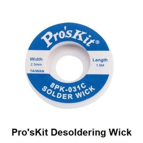 Proskit Desoldering Wire For Width 2.5mm 8pk031c 1.5m Solder