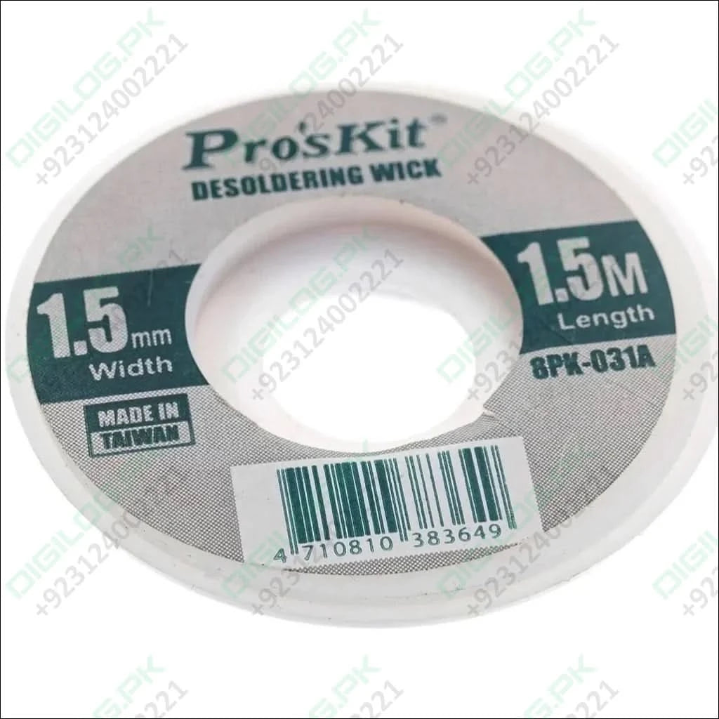Proskit Desoldering Wire For Width 1.5mm 8pk031c 1.5m Solder Wick