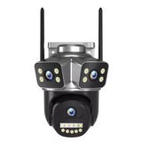 QD18 WiFi Security Camera, 3 Lens PTZ, Outdoor Home CCTV, Night Vision, APP Control, 2-Way Audio, Motion Detection Alarm