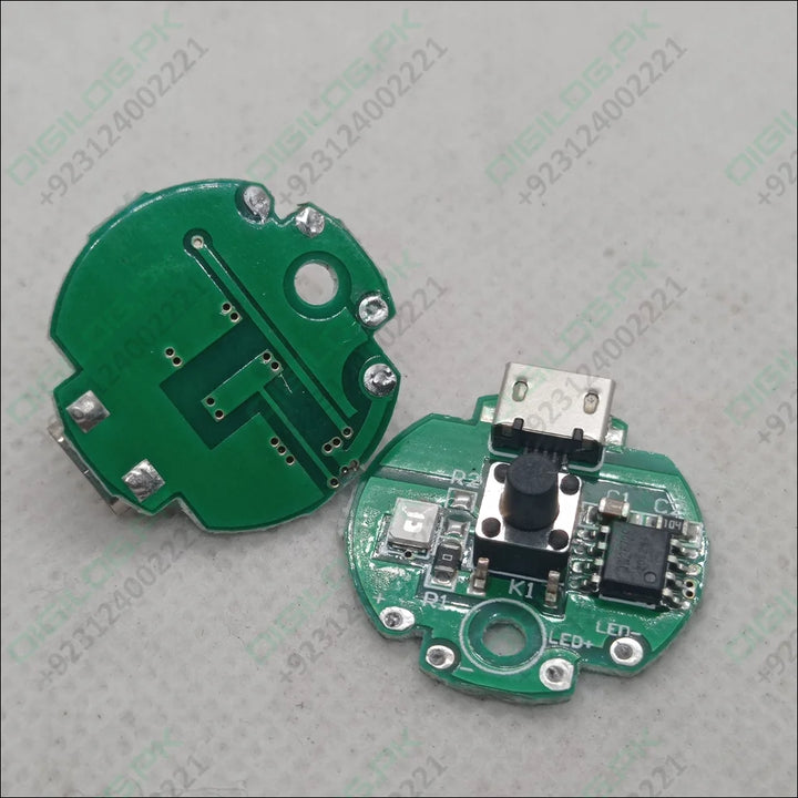 Two green circuit boards for QW2672 Emergency Light Controller Module in Pakistan