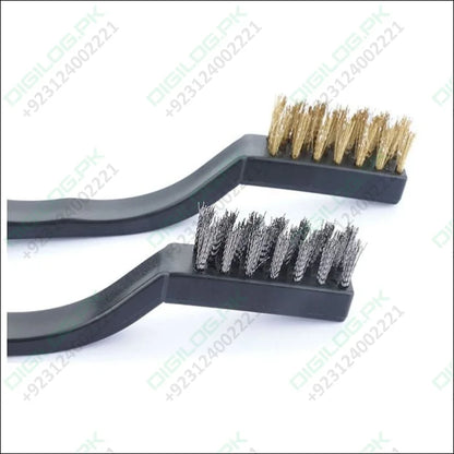 2pcs Wire Brush Stainless Steel Nylon Brass Brushes