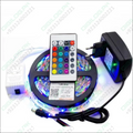 Rgb Led Strip With Remote And Power Supply White Background
