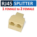 RJ45 1 to 2 Ethernet Splitter Adapter Female to Dual Female LAN Connector