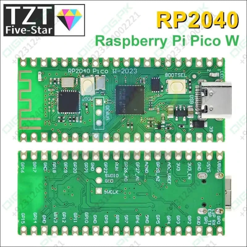 RP2040 Raspberry Pi Pico W Board with 2.4G WiFi Micro Dual-Core 264KB ARM Microcomputers High-Performance Cortex-M0