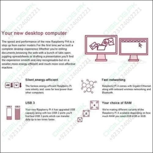 Raspberry Pi 4 8gb Ram Model b Quad Core Cpu 1.5ghz
