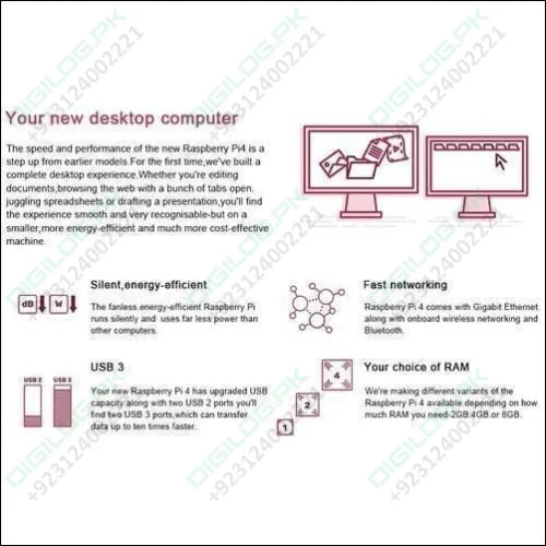 Raspberry Pi 4 8gb Ram Model b Quad Core Cpu 1.5ghz