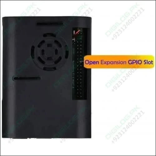 Raspberry Pi 4b Abs Case Black Enclosure Box With Cooling