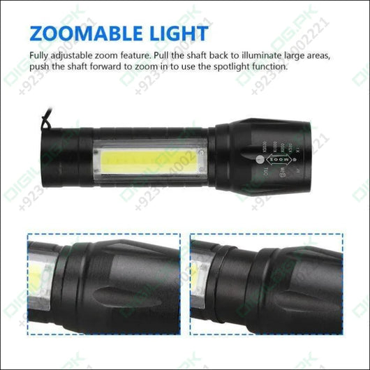 Rechargeable Cob Light Flashlight