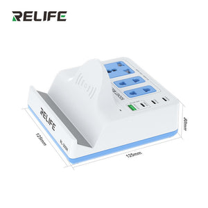 RELIFE RL-309H – 72W QC & PD Fast Charging Station with 15W Wireless Charger & Phone Stand
