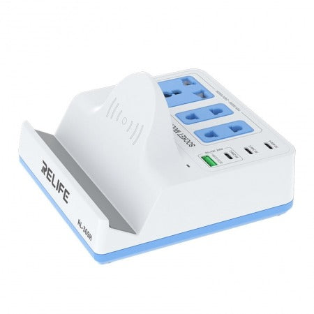 RELIFE RL-309H – 72W QC & PD Fast Charging Station with 15W Wireless Charger & Phone Stand