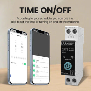 LARKKEY Programmable Wifi Breaker TUYA Smart Circuit Breaker Power Metering Over Current Under Voltage Protection DIN