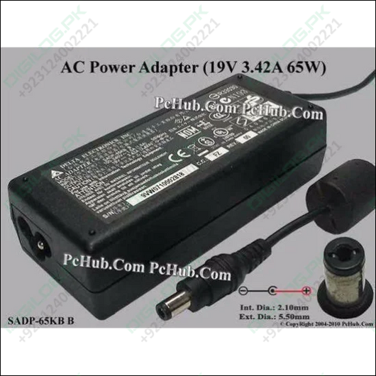 Sadp - 65kb Ac Adapter - Laptop 19v 3.42a 5.5/2.1mm Jack