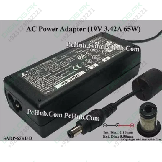 Sadp - 65kb Ac Adapter - Laptop 19v 3.42a 5.5/2.1mm Jack