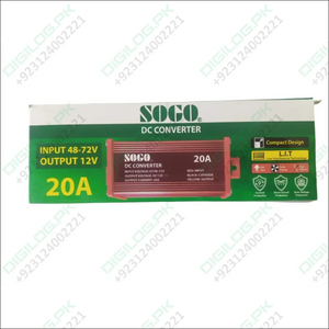 SOGO 20A DC Converter | 48-72V to 12V Step Down Voltage Regulator