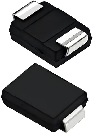 Black SS56 Diode with metal terminals in DO-214AA package for electronic components in Pakistan