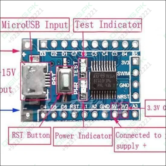STM8S003F3P6 STM8 Minimum Development Board In Pakistan