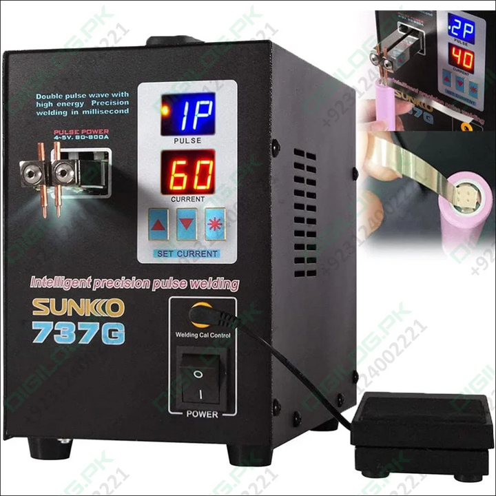 SUNKKO 738AL Spot Welder Magnetic Detachable Telescopic Arm Battery Spot Welder Small 18650 Lithium Wireless Welding