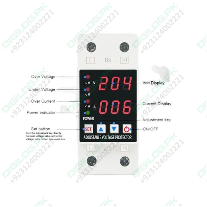 Dual Display Adjustable Over Voltage Current And Under