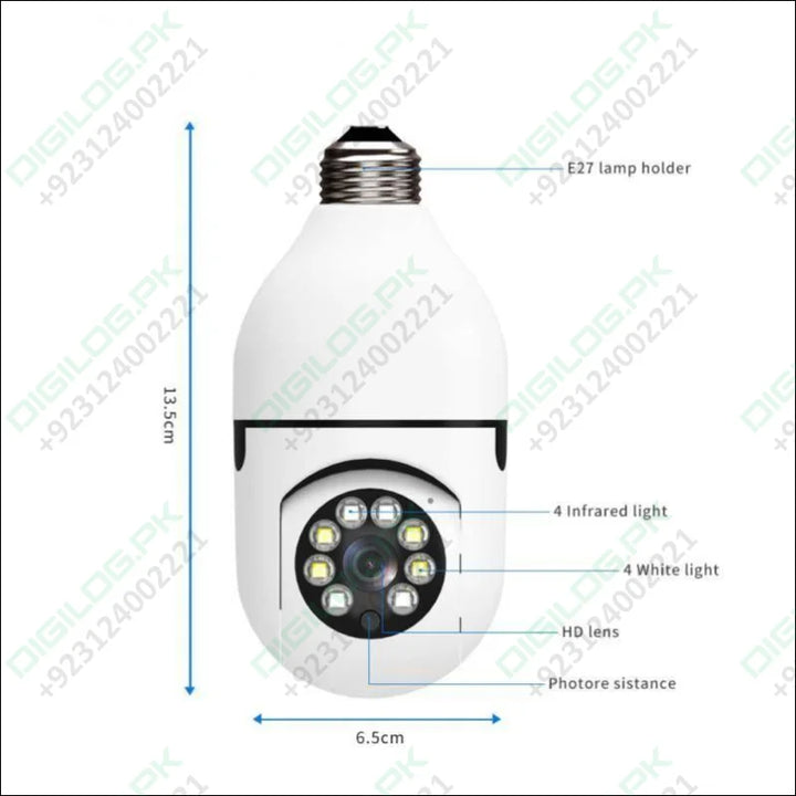 Camera V380 Pro E27 360 Degree Led Light 1080p Wireless