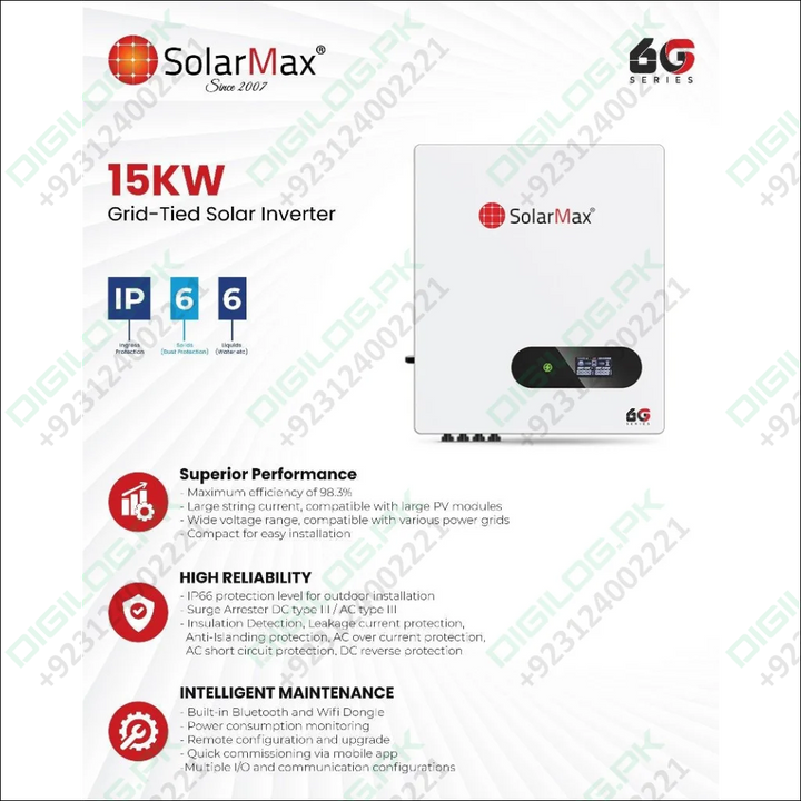 Solar Max SM-15K-6G3P (Three Phase) inverter in Pakistan