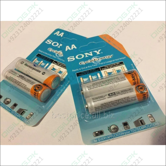 Clone 2 Pcs Sony Ni - mh AA 1.2v 500mah To 1000mah