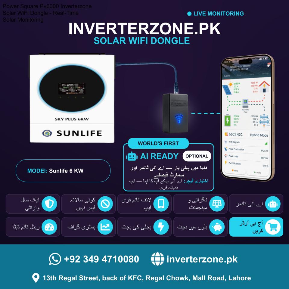 Sunlife 6 KW Solar WiFi Dongle - Real-Time Solar Monitoring